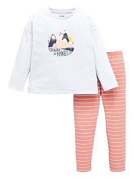 V by Very V By Very Girls 2 Piece Hike Long Sleeve T-Shirt And Leggings  ... Picture