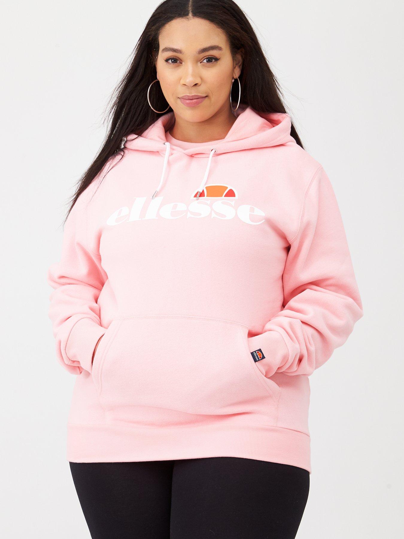 pink ellesse hoodie womens