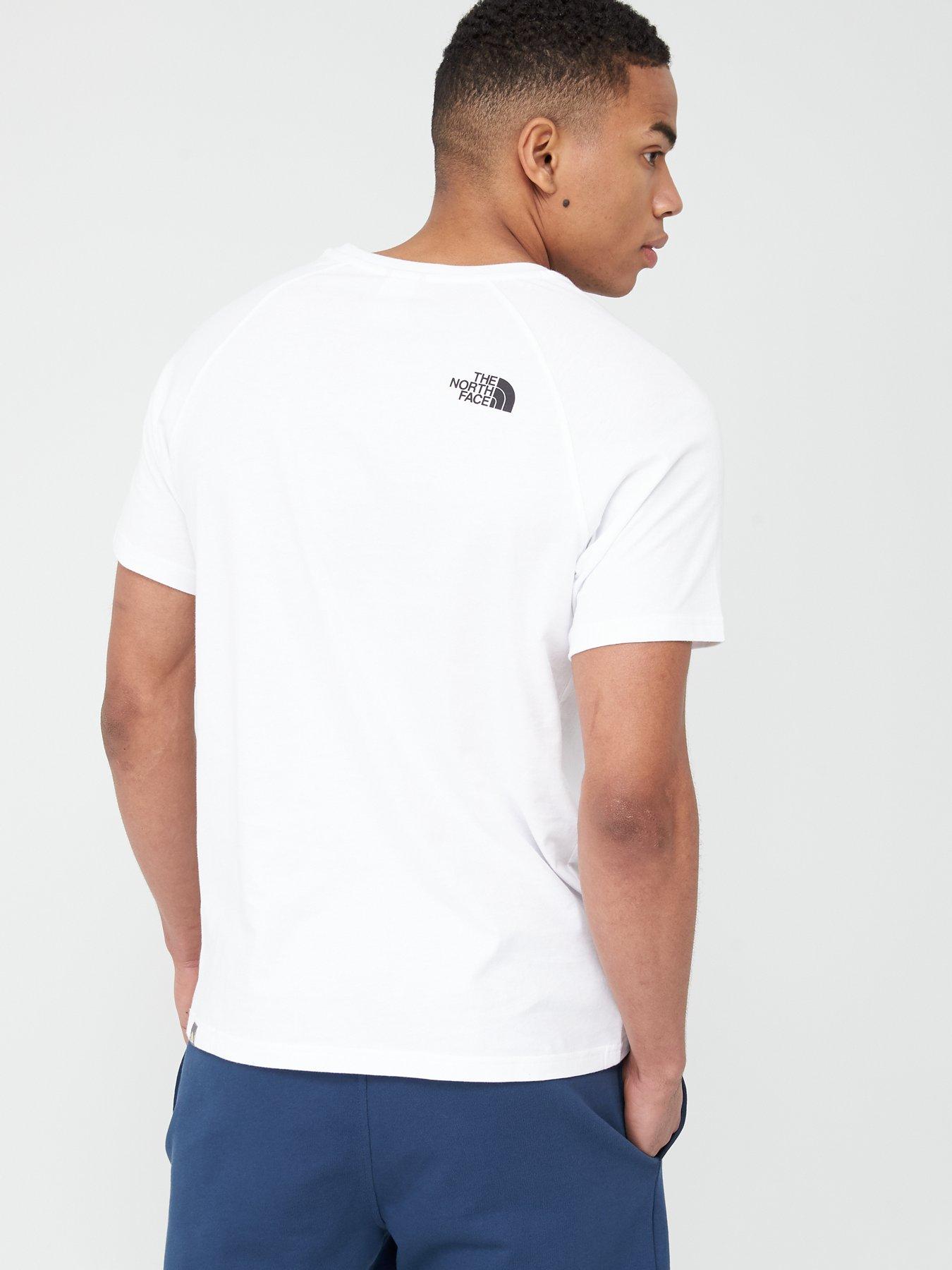 stillFront image of the-north-face-raglan-redbox-t-shirt-white