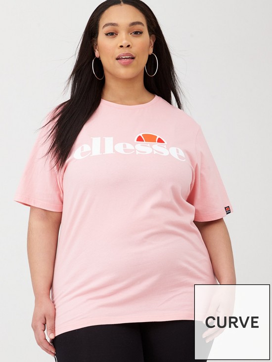 front image of ellesse-albany-tee-shirt-plus-pinknbsp