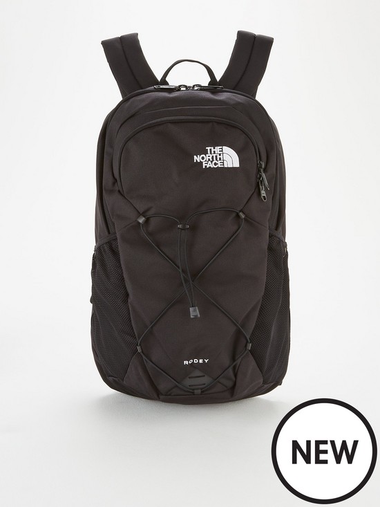 front image of the-north-face-mens-rodey-backpack-black
