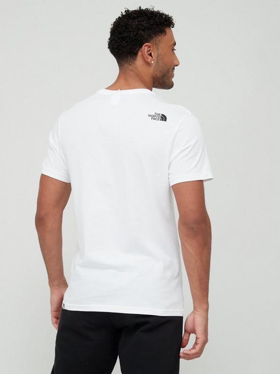 stillFront image of the-north-face-mens-ss-simple-dome-tee-white