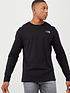  image of the-north-face-long-sleeve-easy-t-shirt-black