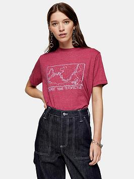 Topshop Topshop Change Your Perspective T-Shirt - Pink Picture