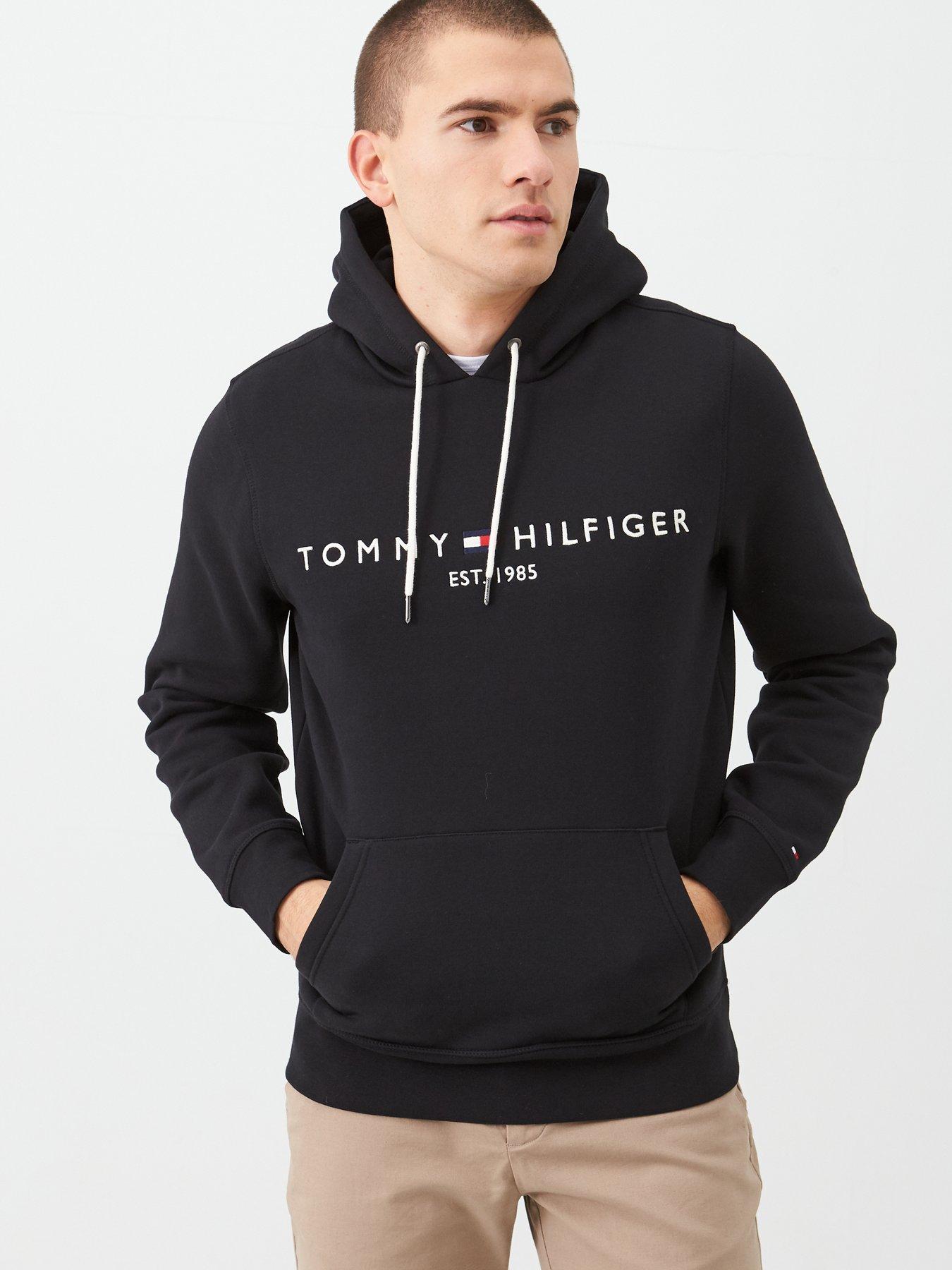 black tommy hoodie