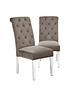  image of pair-of-scroll-back-velvet-chairs-greychrome