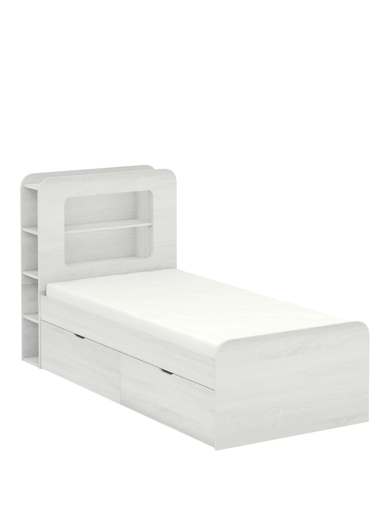 kids white storage bed