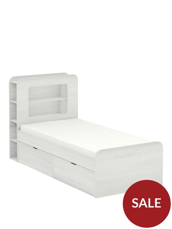 front image of very-home-aspen-kids-storage-bed-frame-white