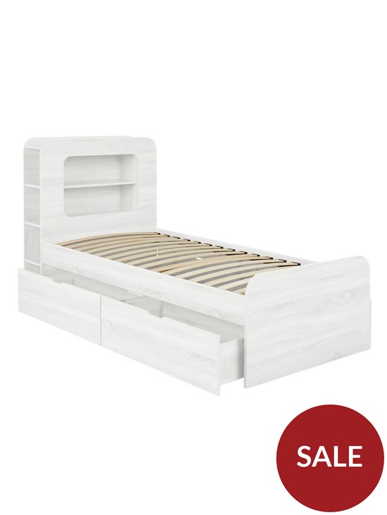 back image of very-home-aspen-kids-storage-bed-frame-white