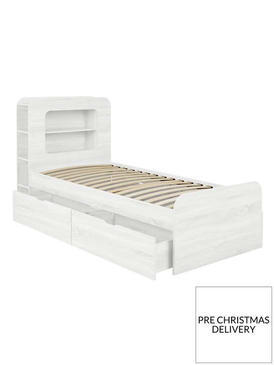 back image of aspen-kids-storage-bed-frame-white