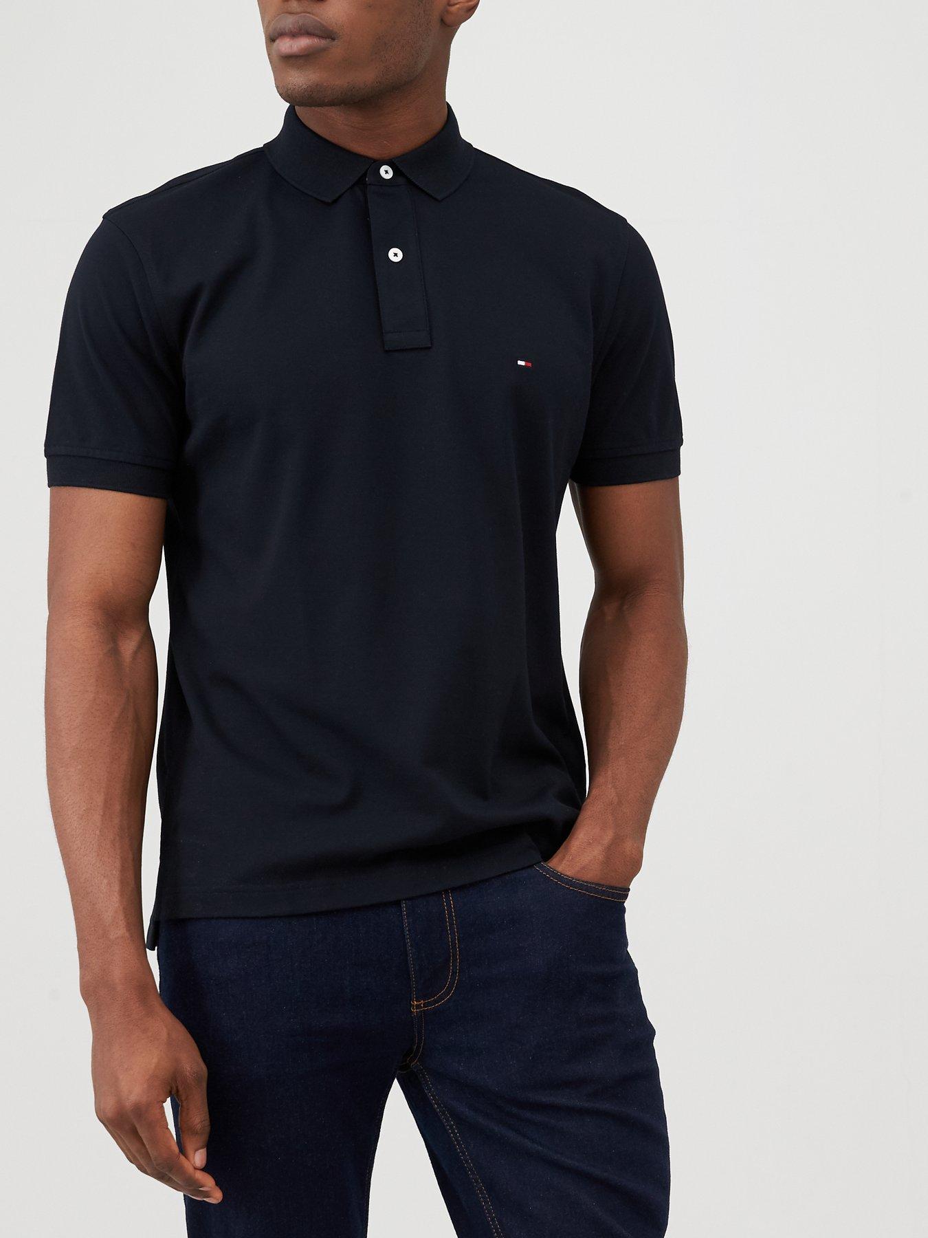 tommy hilfiger black polo