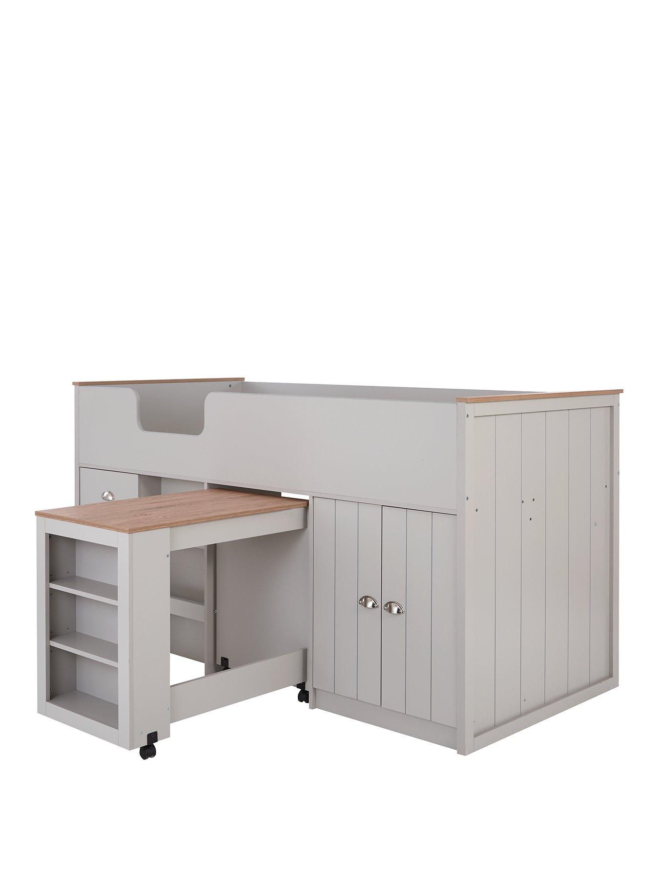 cheap mid sleeper beds with desk