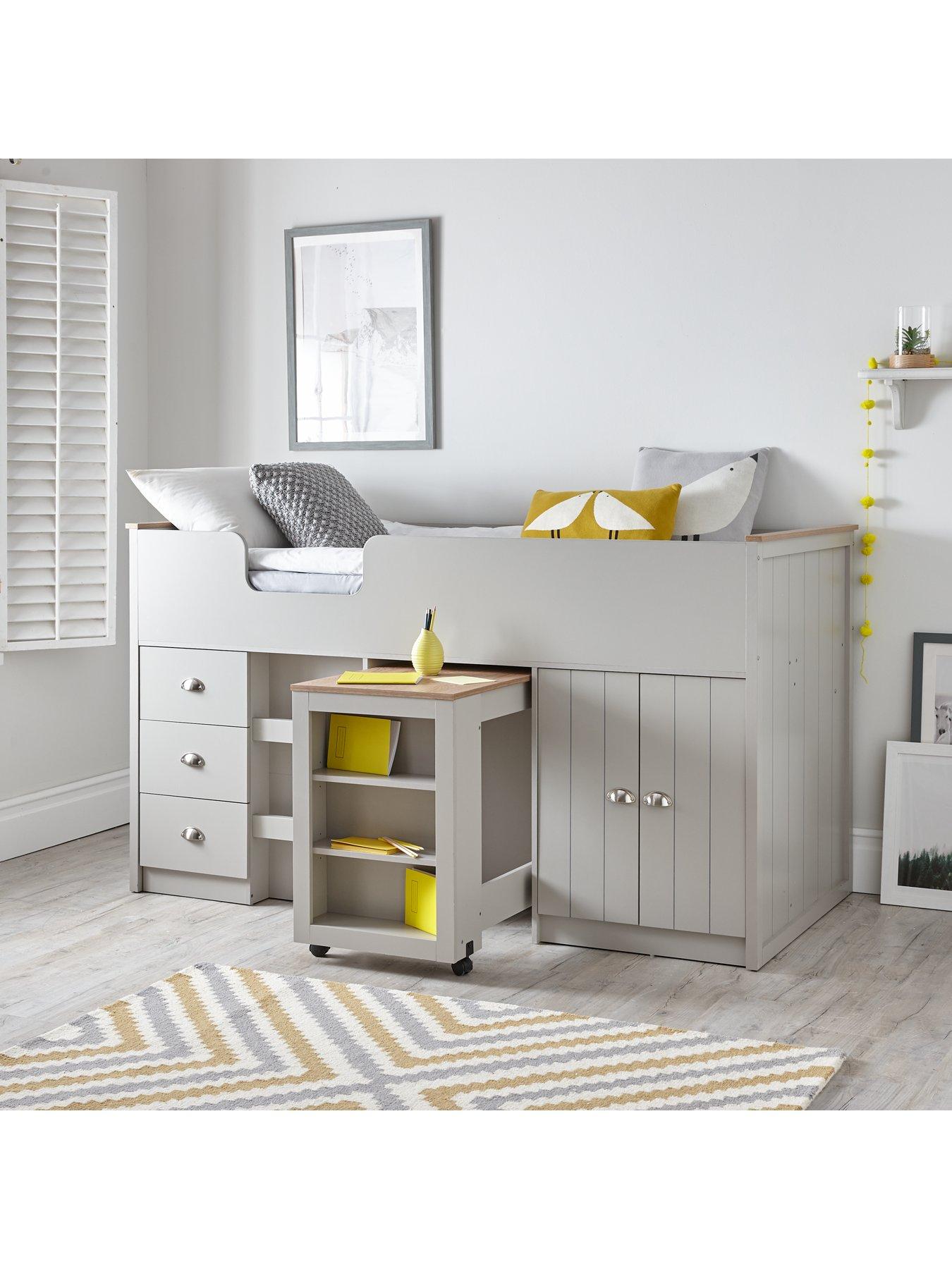 mid sleeper bed with storage