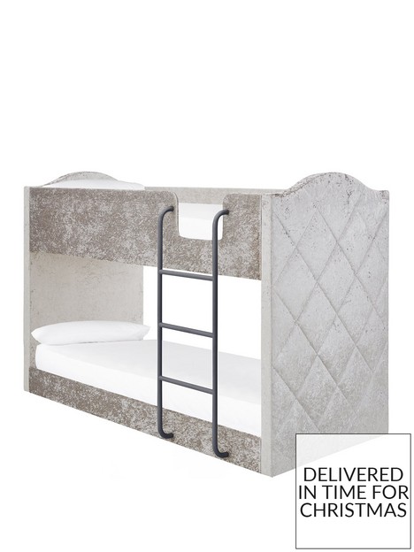 very-home-mandarin-fabricnbspbunk-bed-with-mattress-options-buy-and-savenbsp--grey-silver