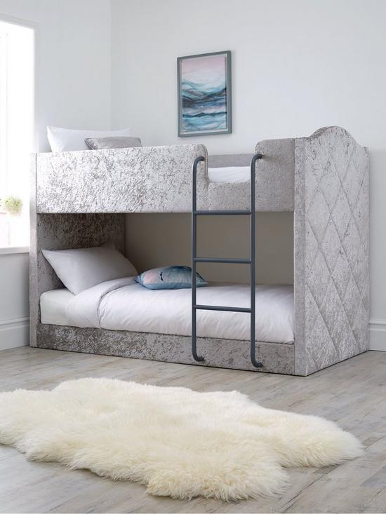 stillFront image of mandarin-fabricnbspbunk-bed-with-mattress-options-buy-and-savenbsp--grey-silver