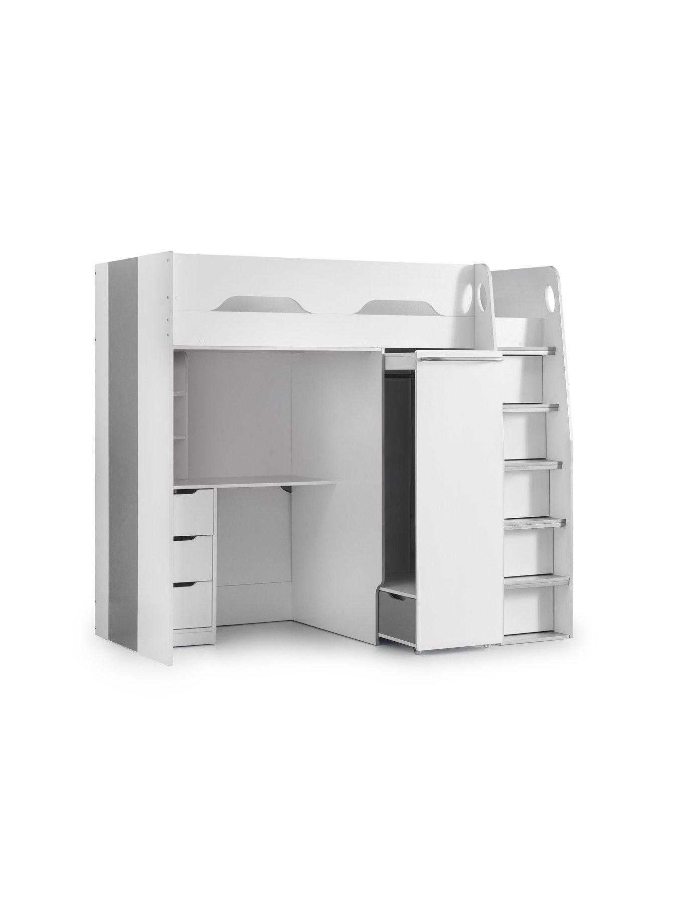 Julian Bowen Max High Sleeper Bed With Desk Drawers Pull Out