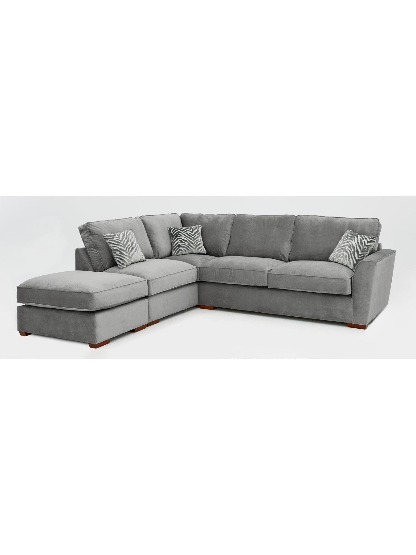 Very Home Kingston L/H Corner Chaise with Footstool - Made to Order in the UK
