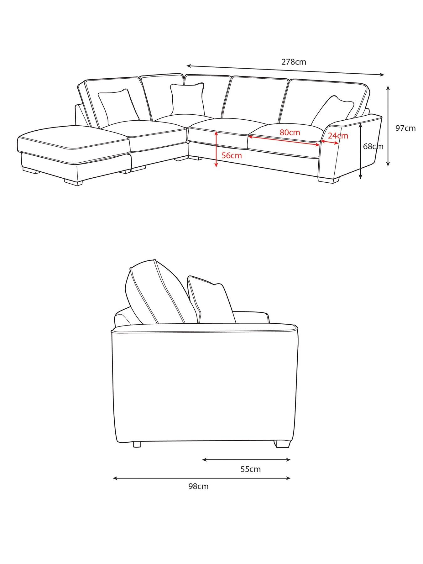 Image 5 of 5 of Very Home Kingston L/H Corner Chaise with Footstool&nbsp;- Made to Order in the UK