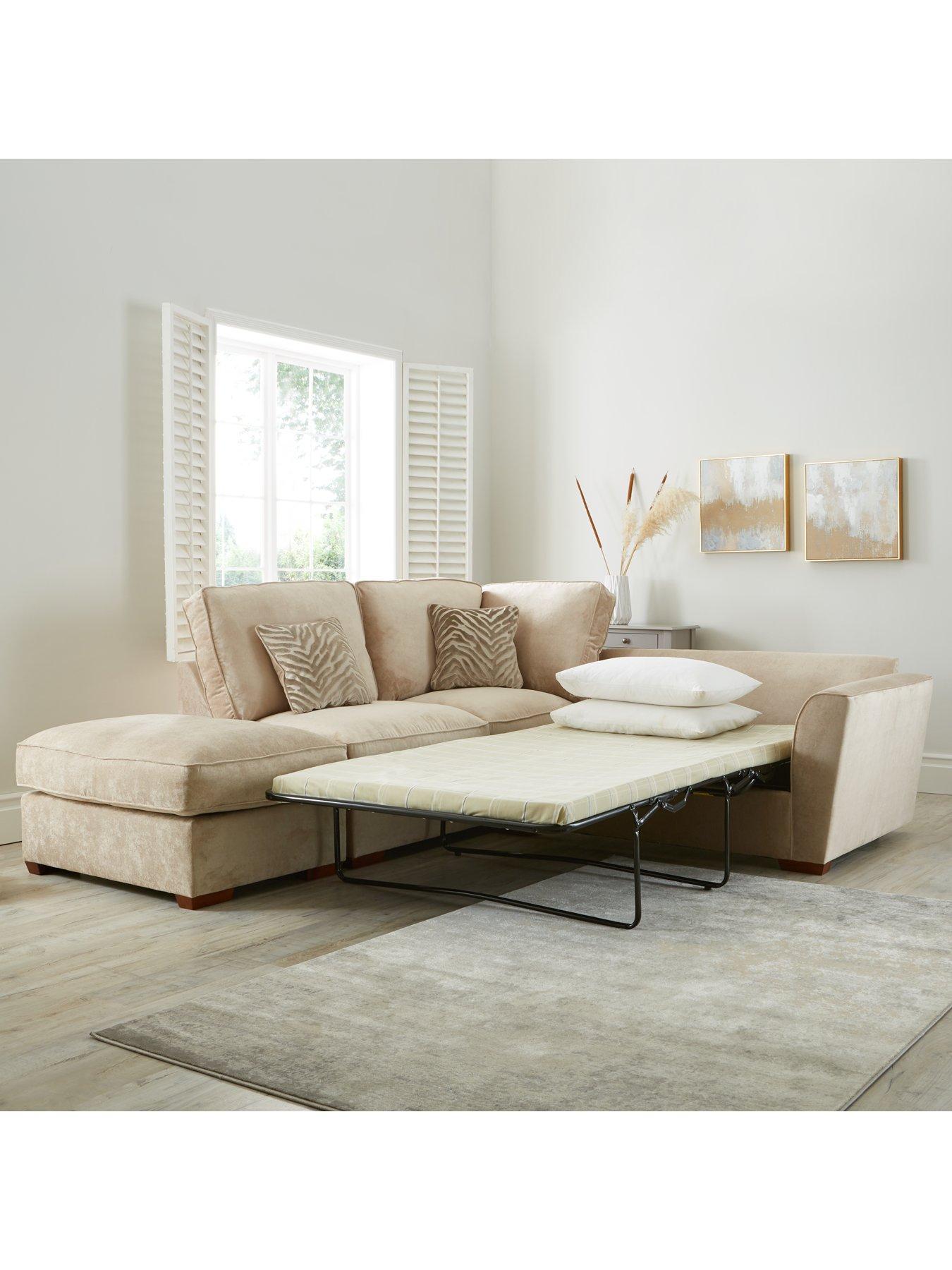Image 1 of 5 of Very Home Kingston L/H Corner Chaise Sofa Bed with Footstool&nbsp;- Made to Order in the UK