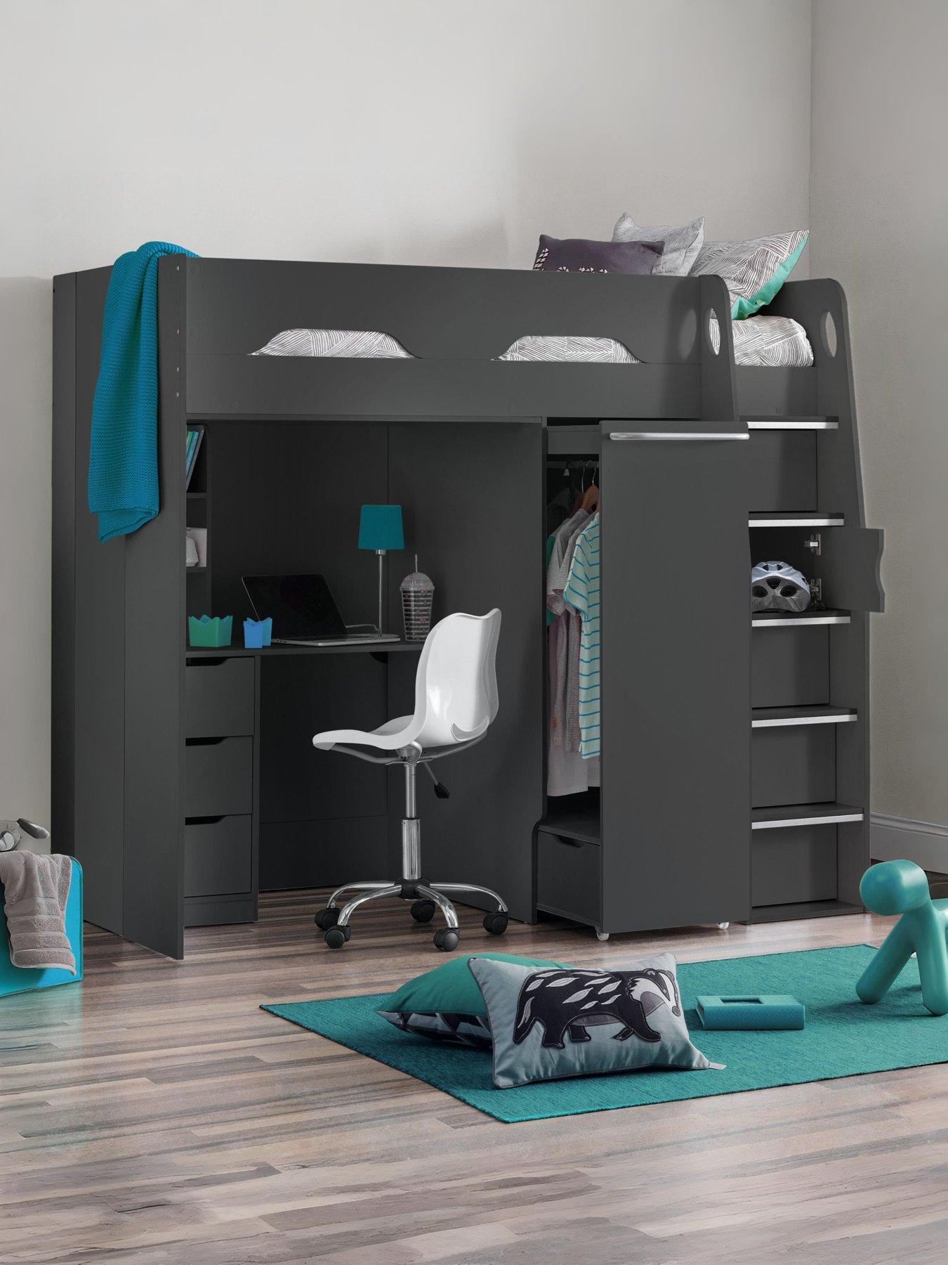 julian-bowen-max-high-sleeper-bed-with-desk-drawers-pull-out-wardrobe-and-hidden-cupboards-grey