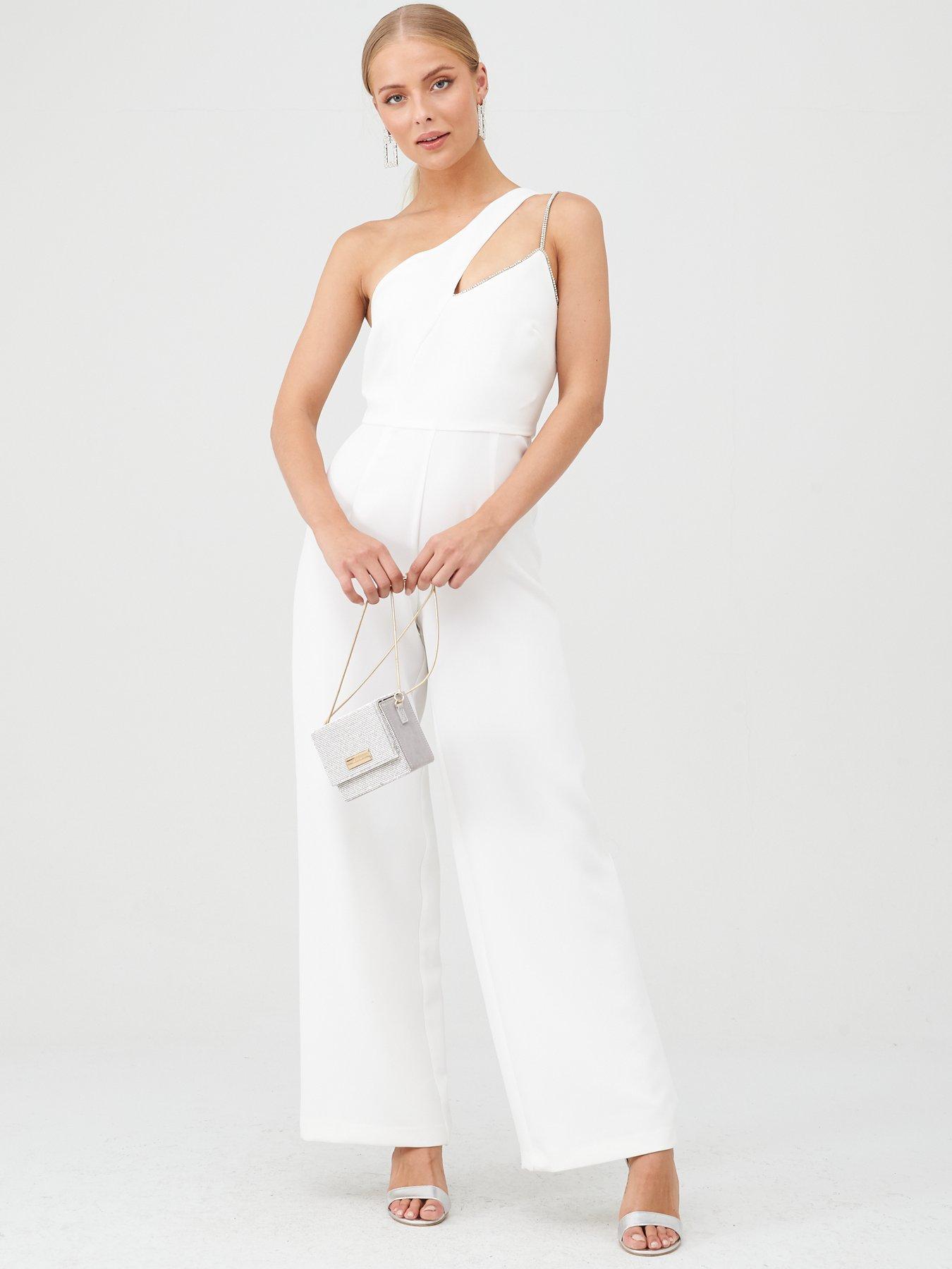 river island white jumpsuit