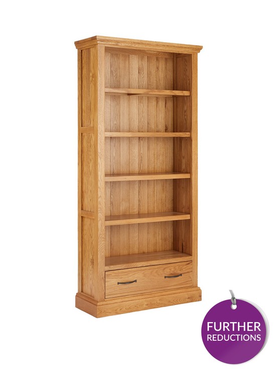 back image of kingston-100-solid-wood-ready-assembled-1-drawernbspbookcase