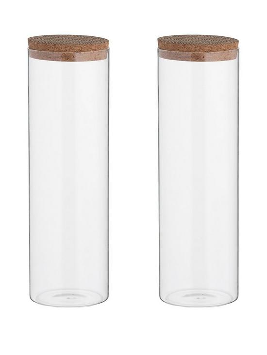 front image of typhoon-monochrome-set-of-two-18-litre-storage-jars-with-cork-lids