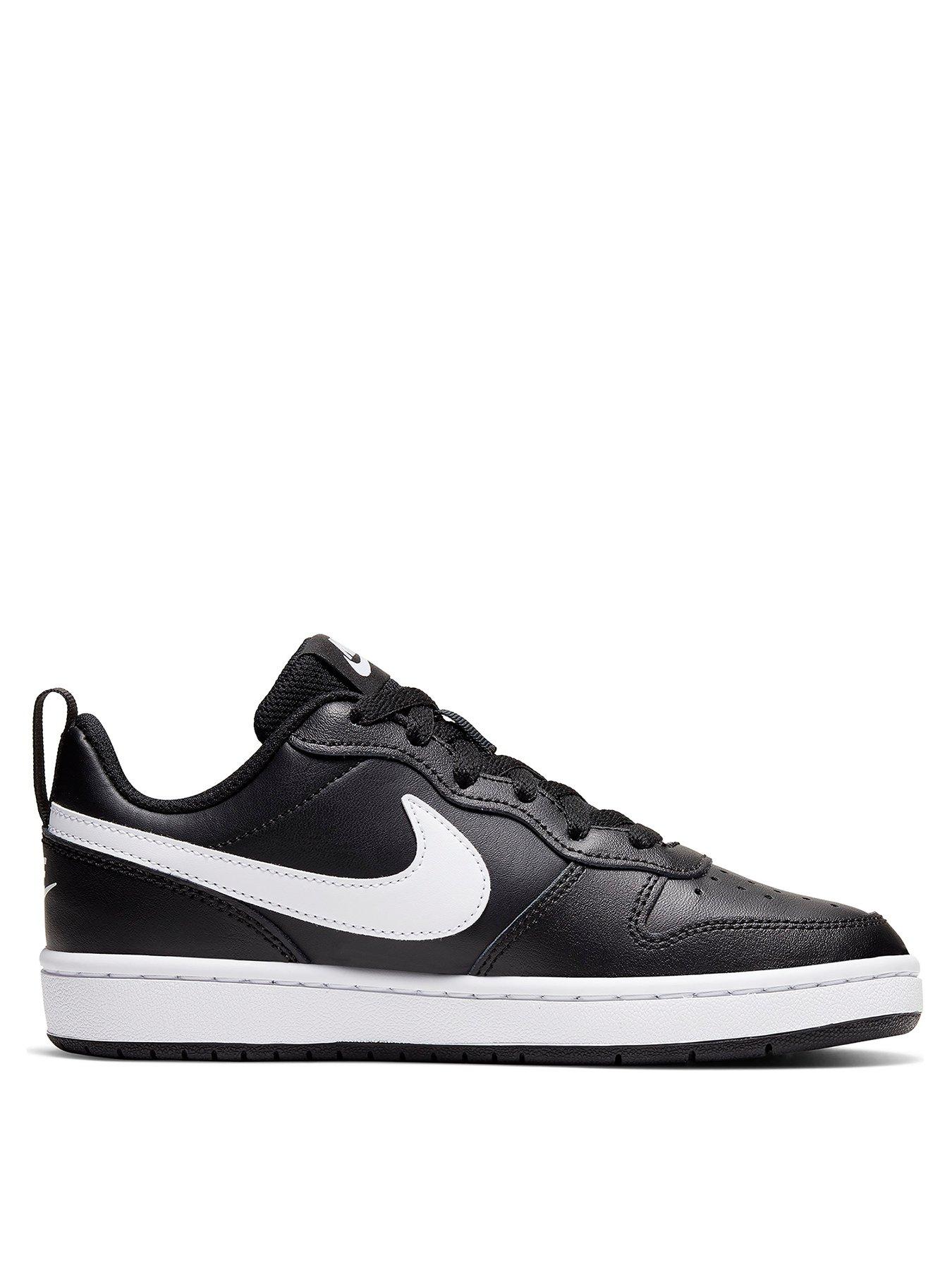 nike court borough low black and white