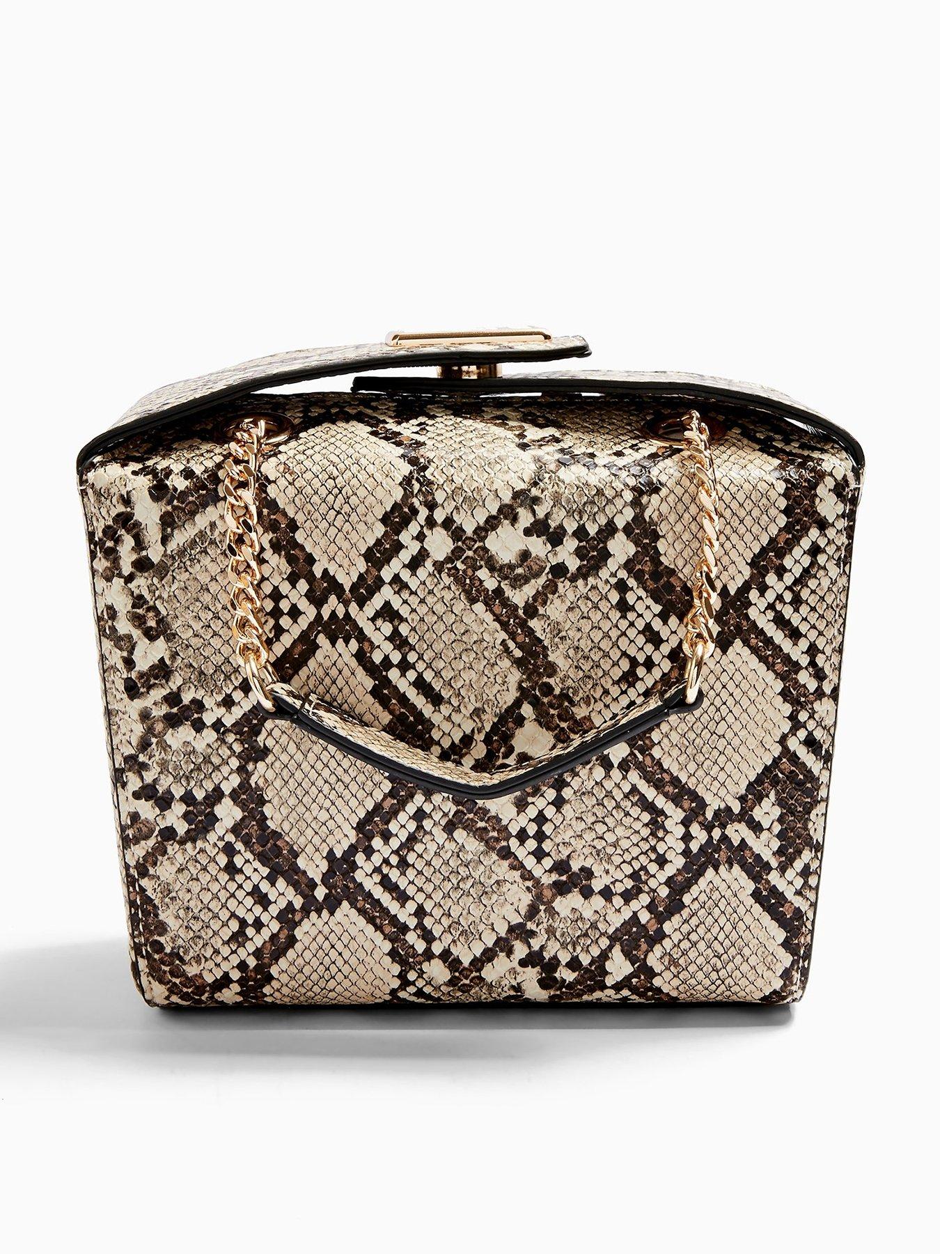 snake print bag topshop