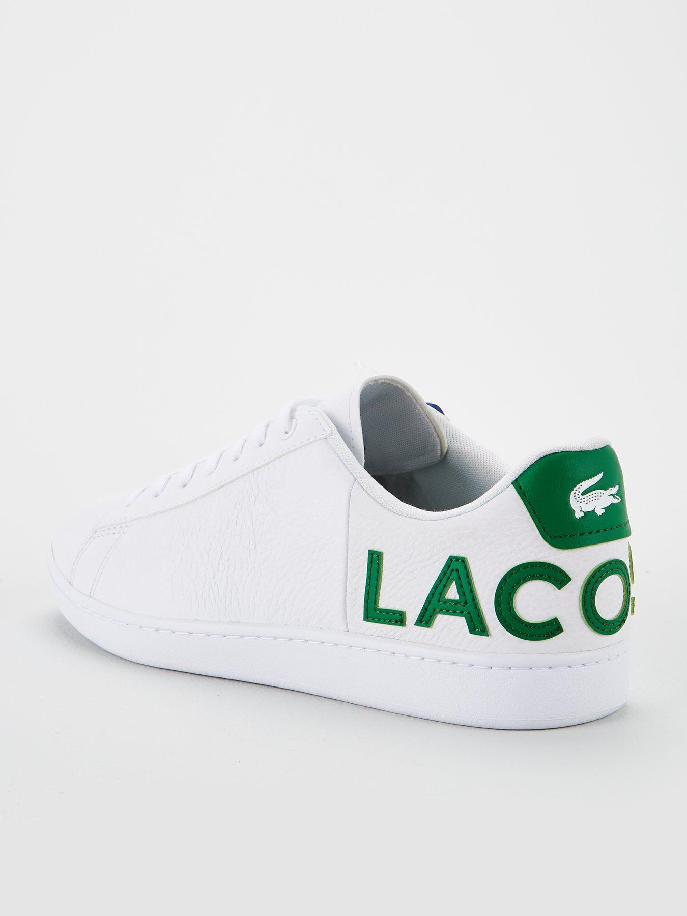 lacoste white leather trainers