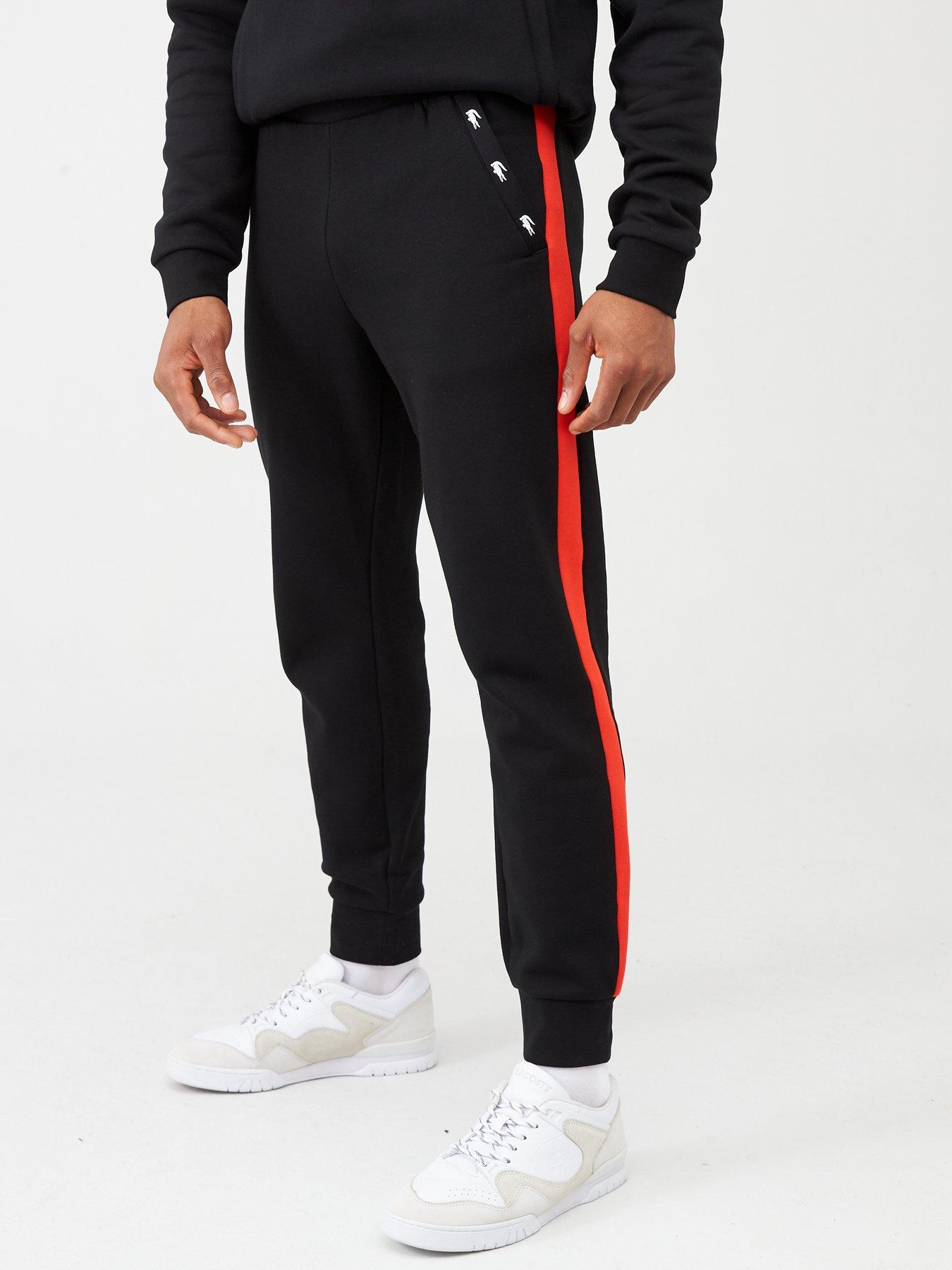 lacoste joggers black