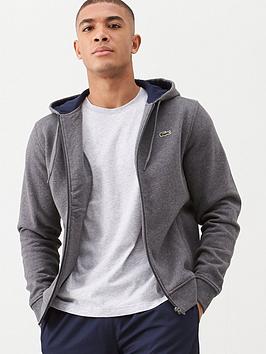 Lacoste Sports Classic Zip Through Hoodie - Charcoal