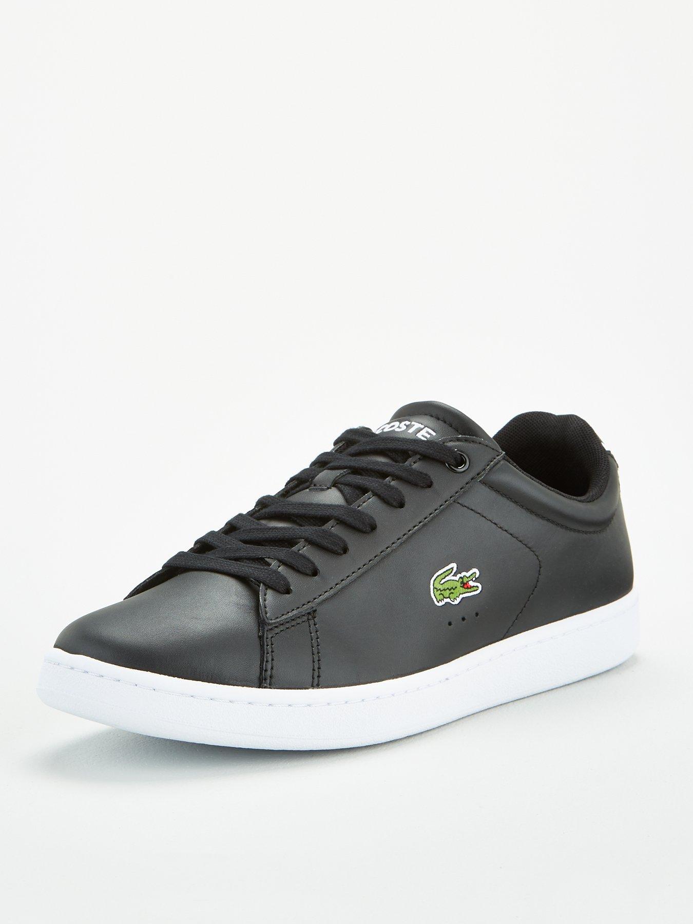 black lacoste trainers