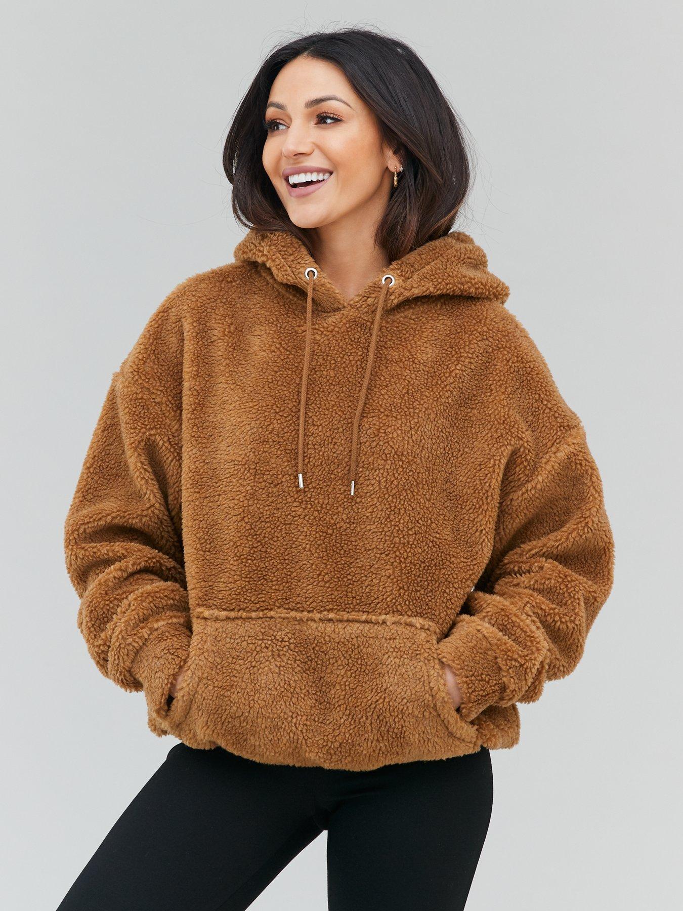 oversized teddy hoodie