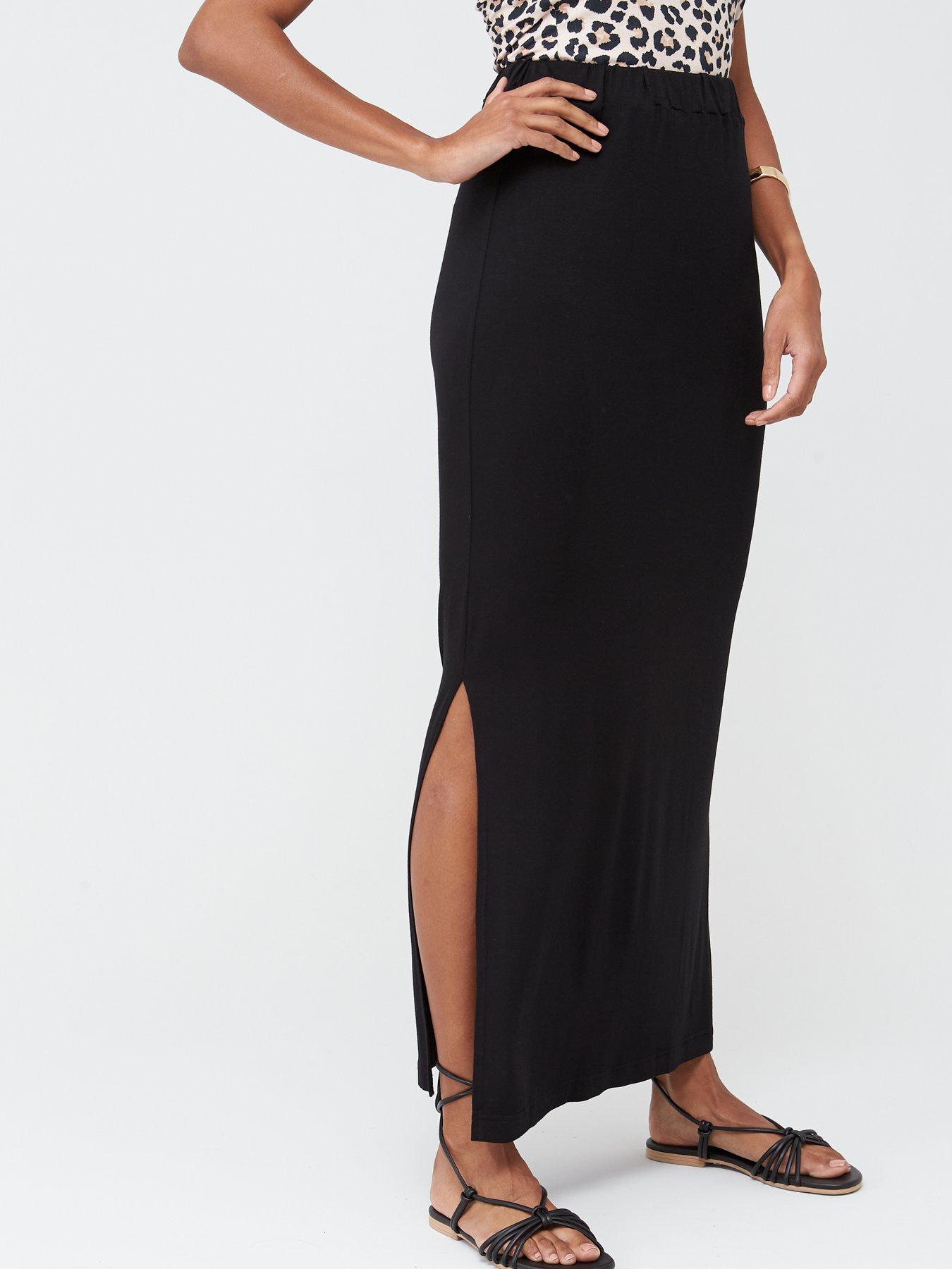 black maxi skirt tall