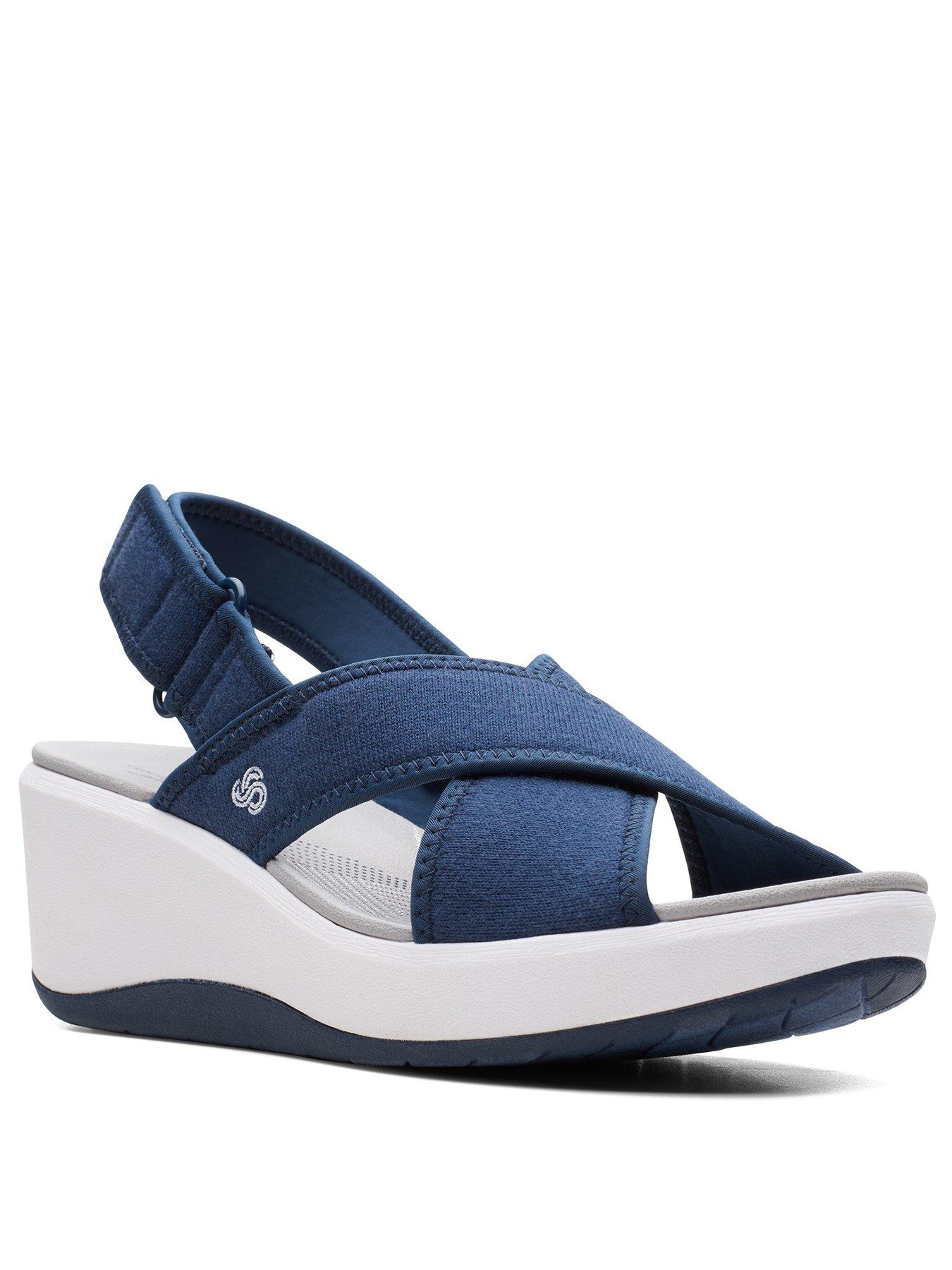 clarks soft cushion wedge sandals