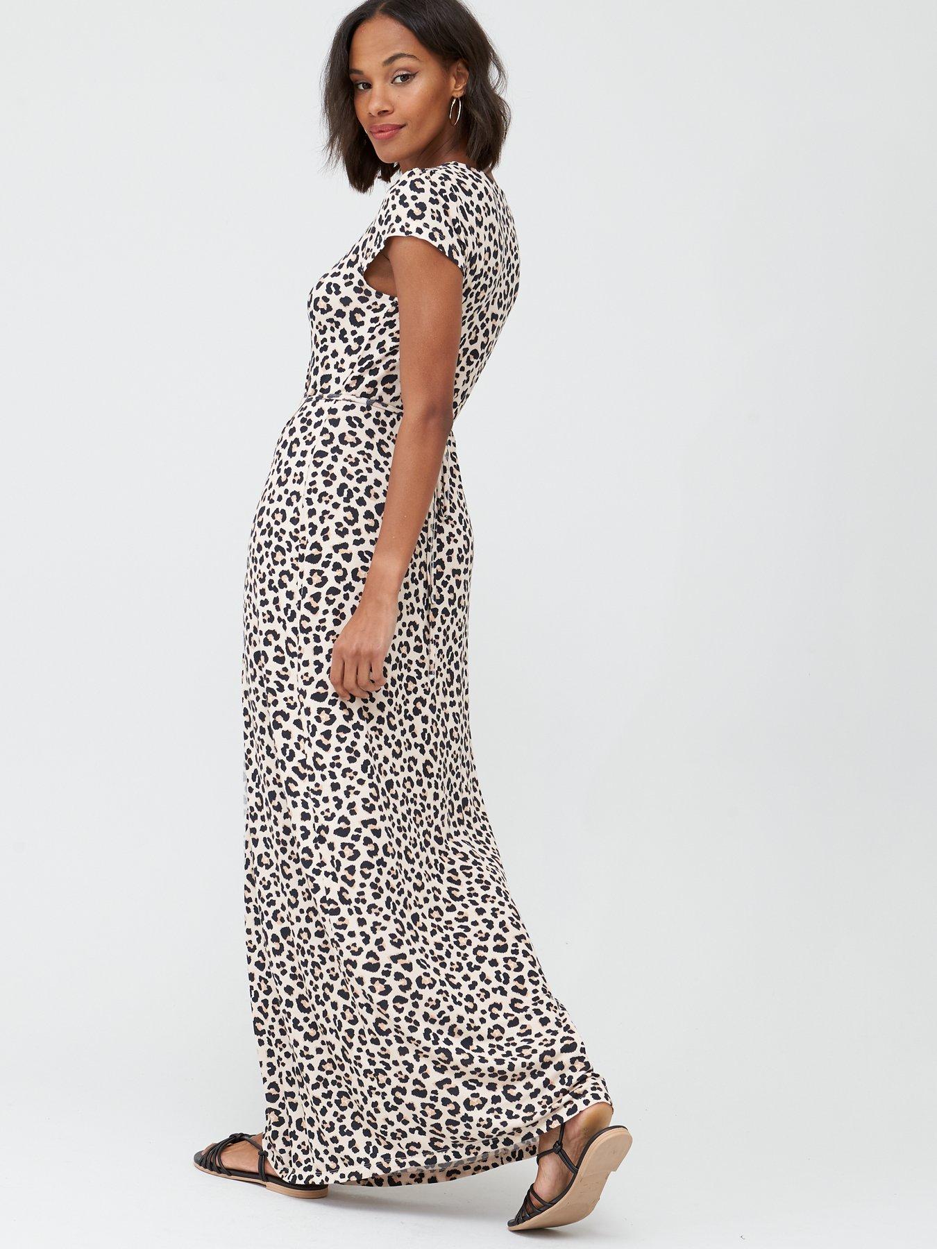 v by very leopard print dress