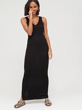 V by Very V By Very Tall V-Neck Jersey Maxi Dress - Black Picture