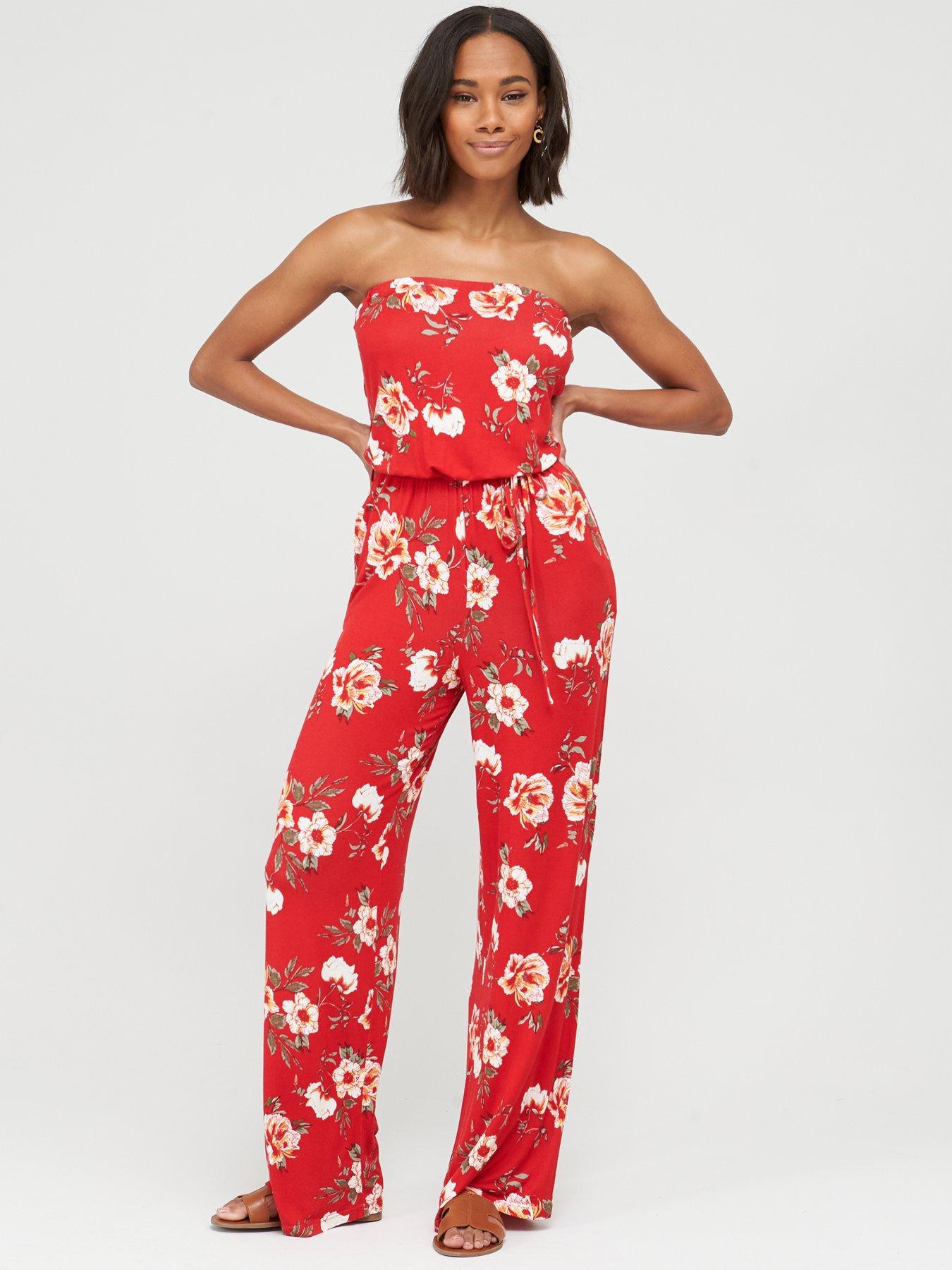 littlewoods red jumpsuit