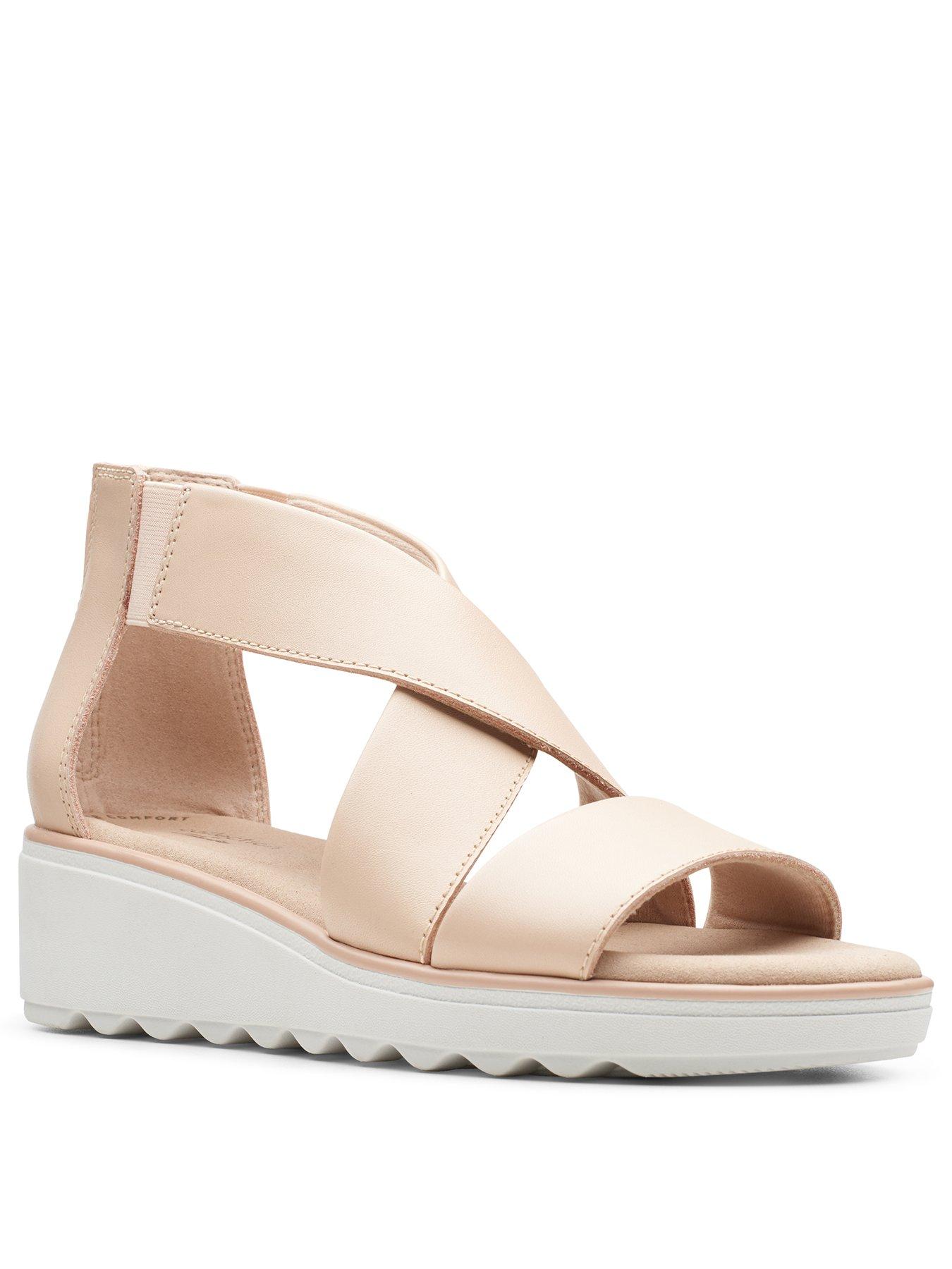 clarks blush sandals