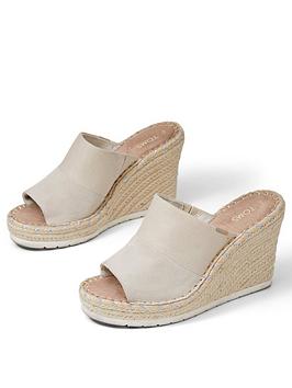 TOMS Toms Monica Shimmer Mule Wedge Sandal - Natural Picture