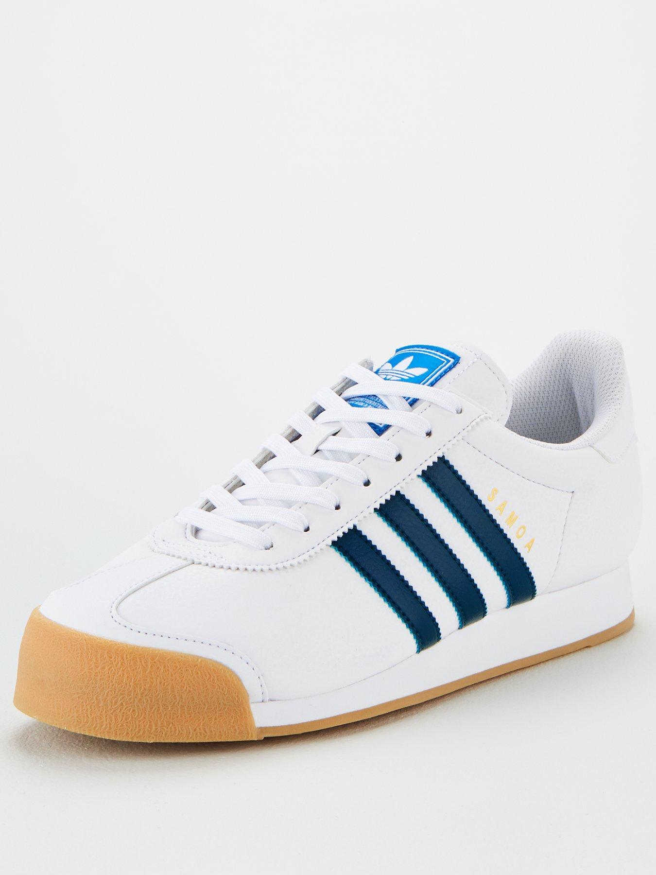 adidas samoa white and blue