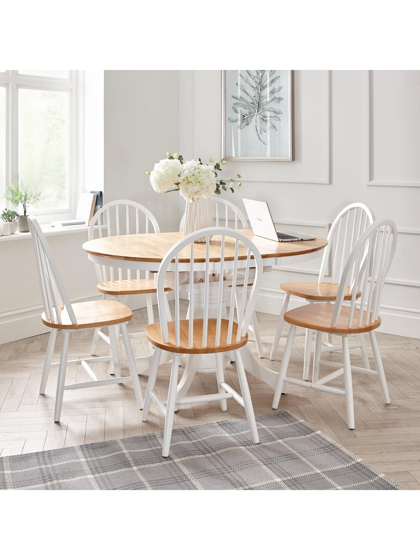 New Kentucky 100 133 Cm Extending Dining Table 6 Chairs Littlewoods Com