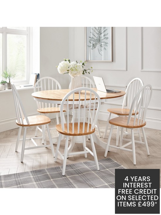 front image of new-kentucky-100-133-cm-extending-dining-table-6-chairs
