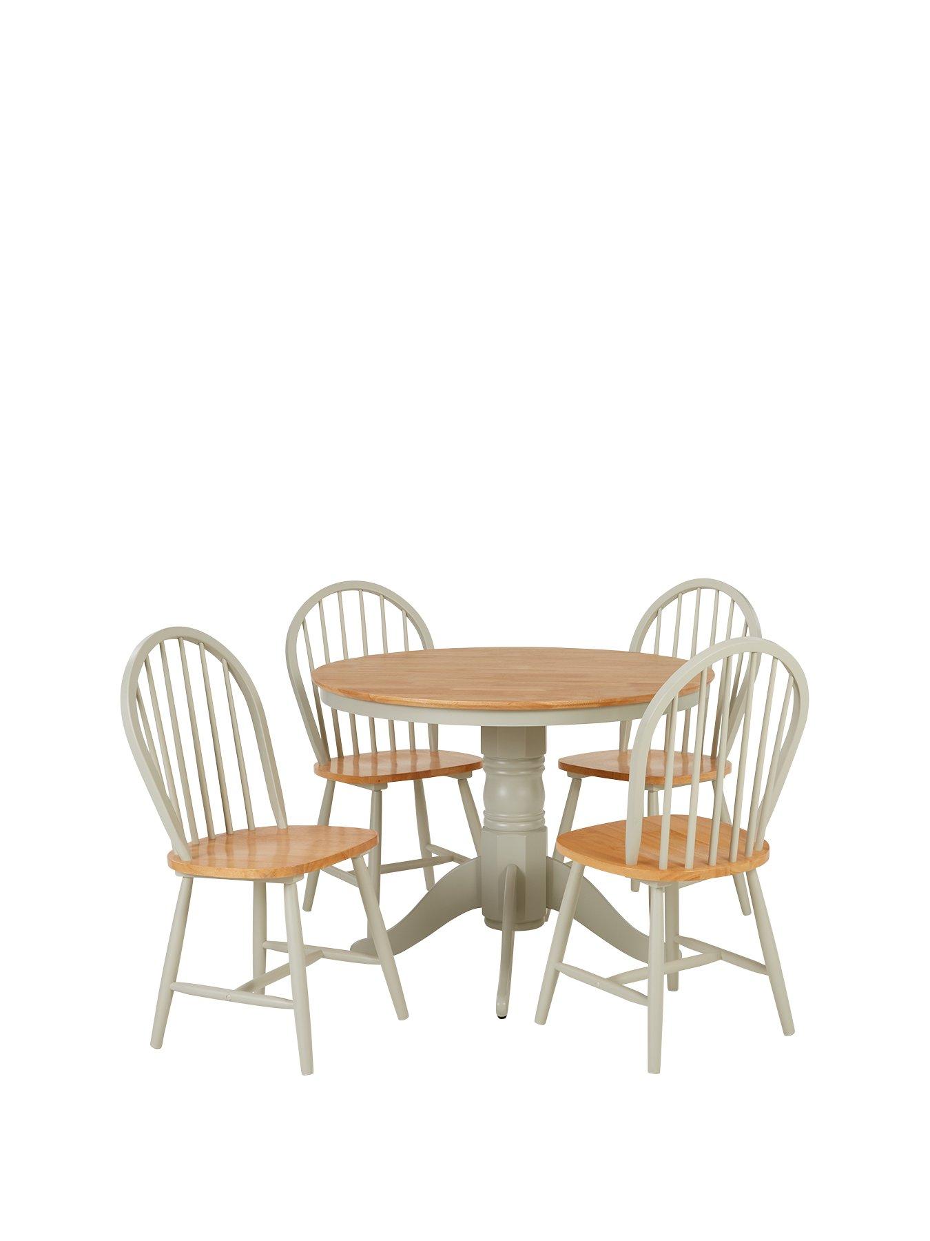 Very Home New Kentucky 100 cm Round Dining Table + 4 Chairs