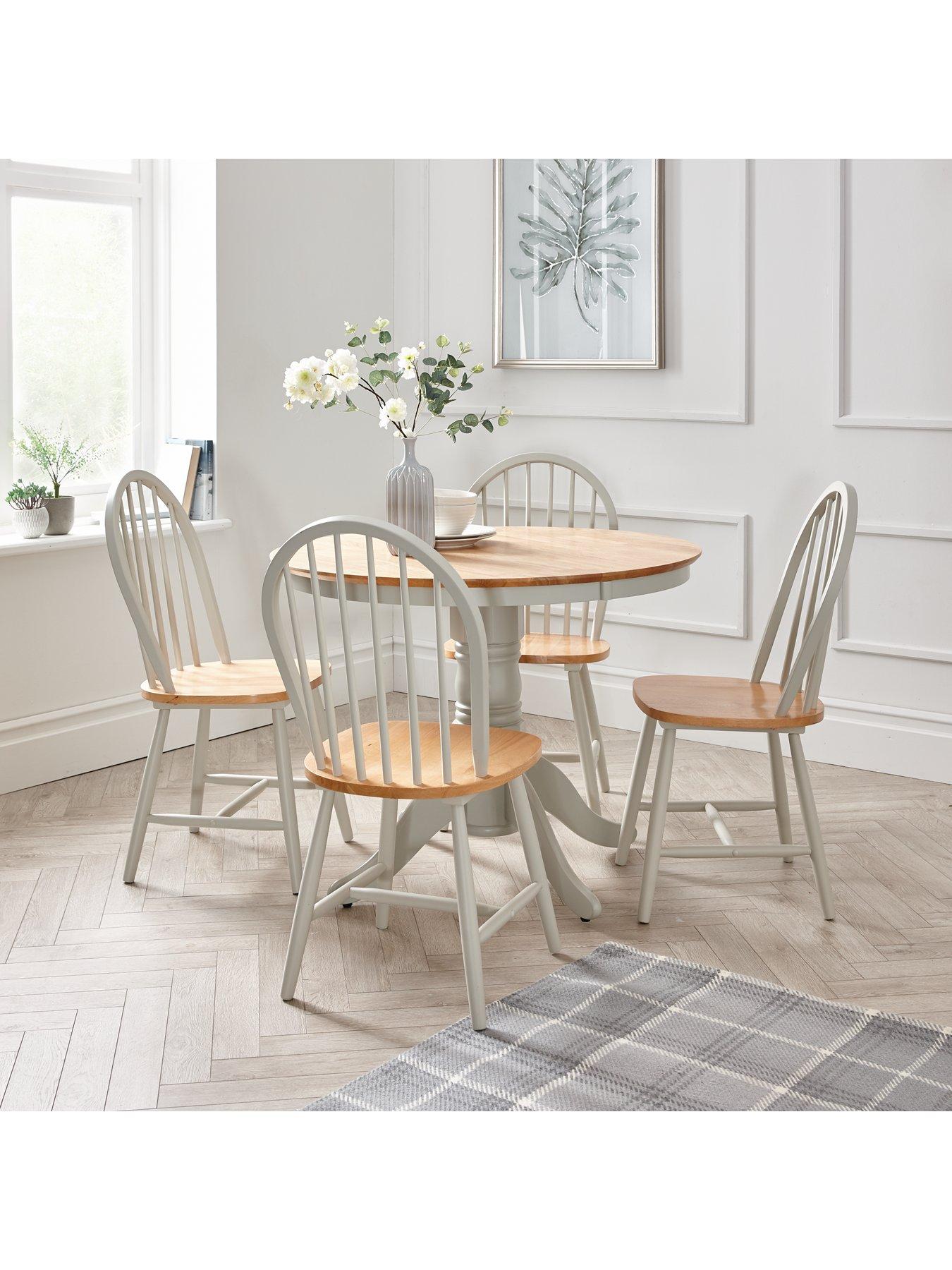 Very Home New Kentucky 100 cm Round Dining Table + 4 Chairs