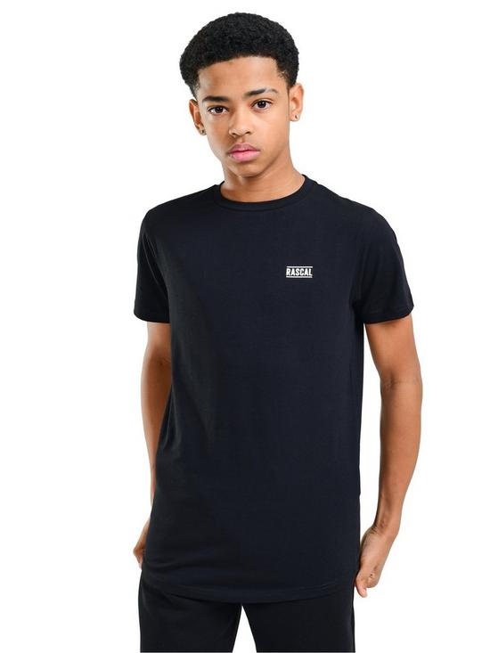 front image of rascal-essential-short-sleeve-t-shirt-black
