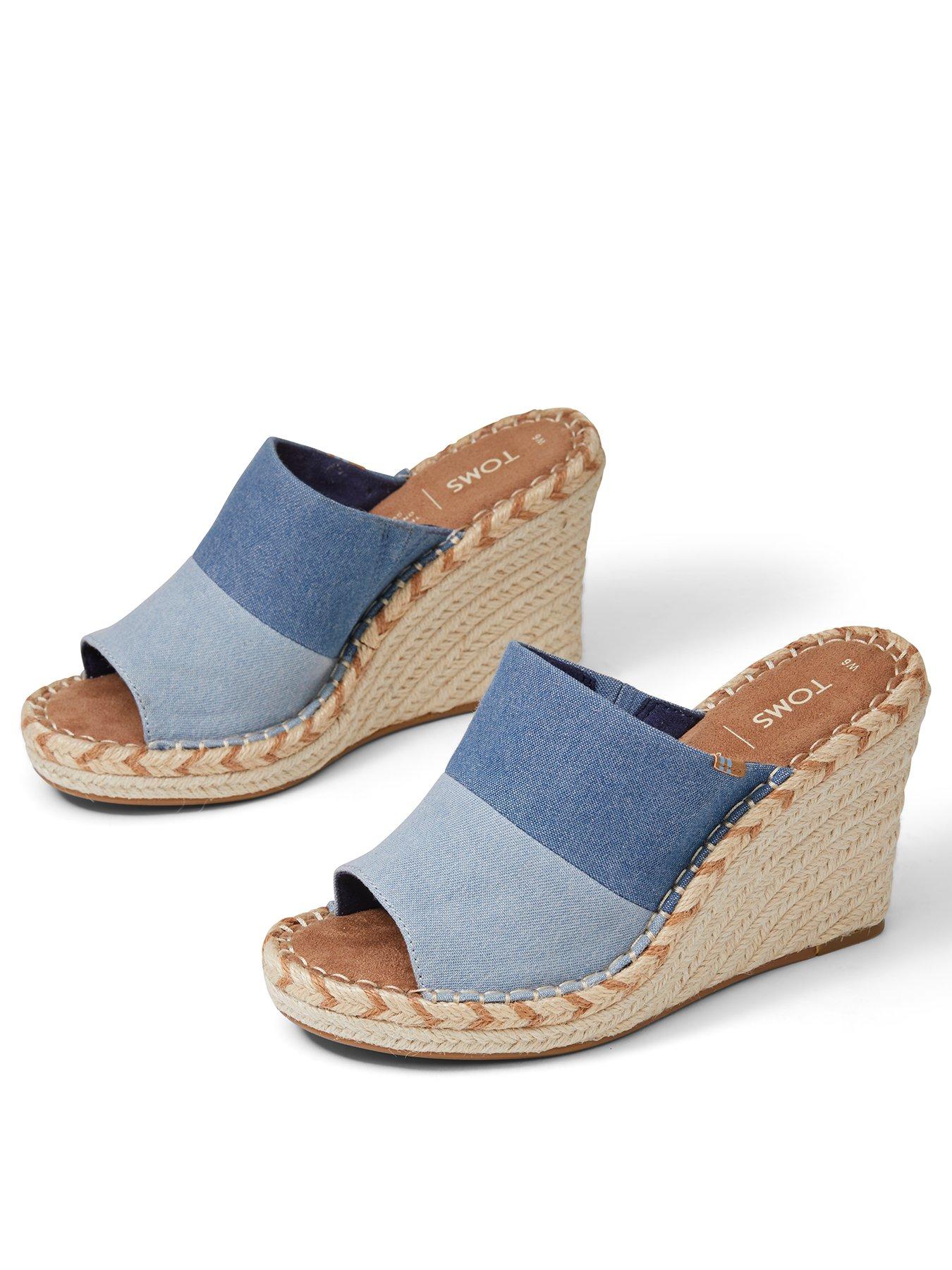 toms monica wedges navy