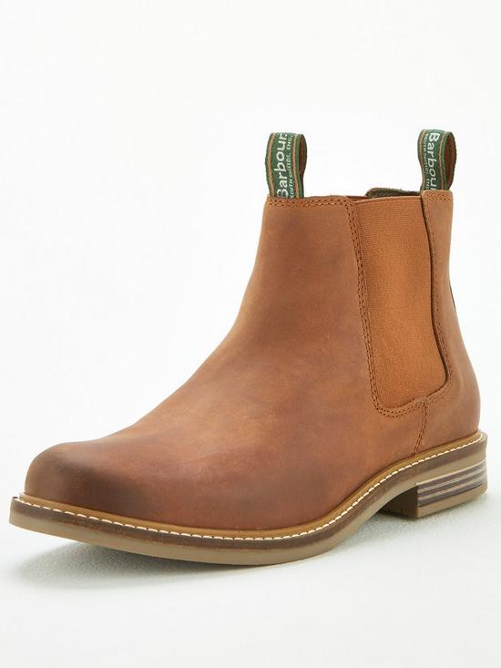 front image of barbour-farseley-chelsea-boots-tan