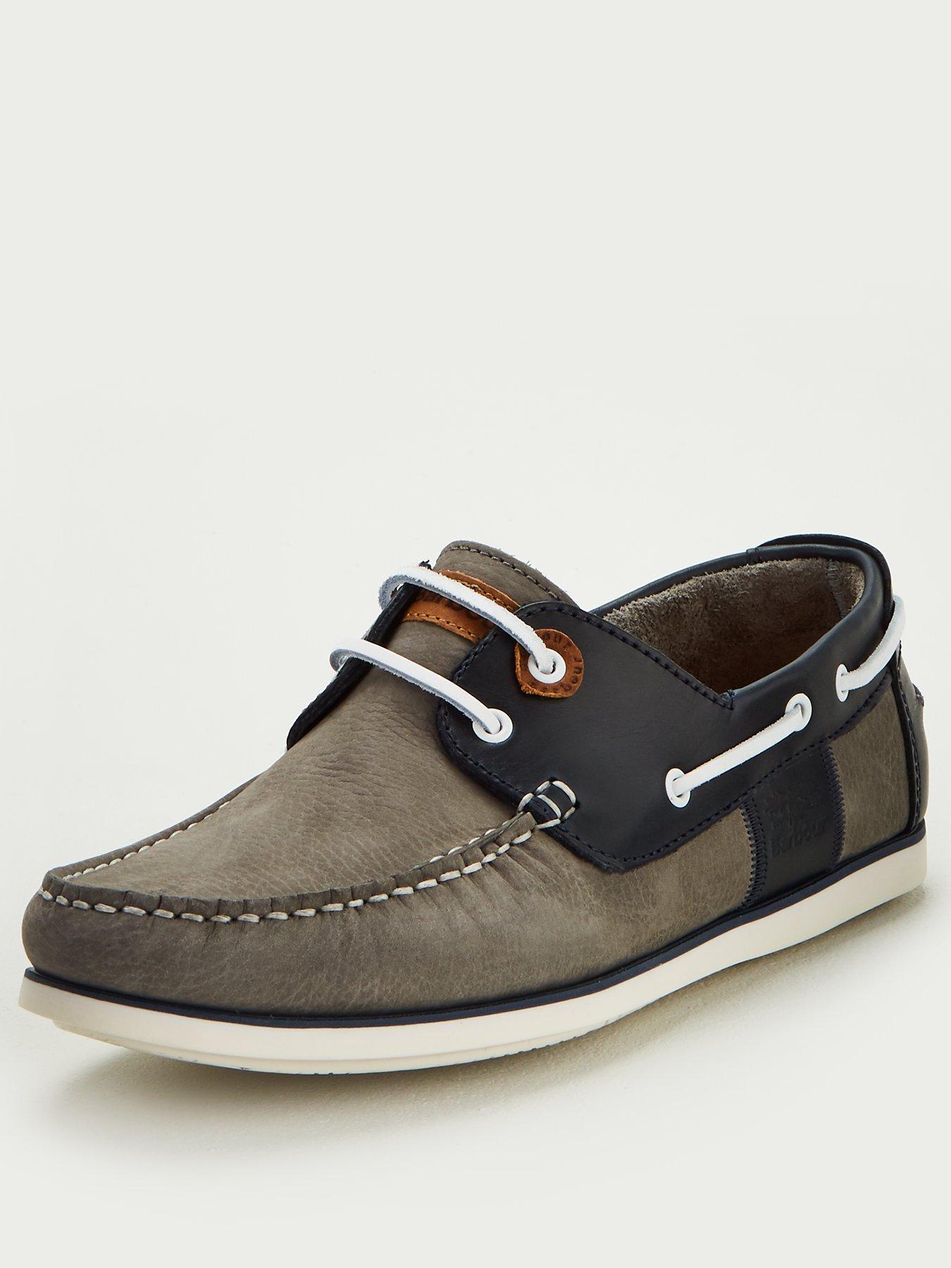 barbour capstan boat shoes grey